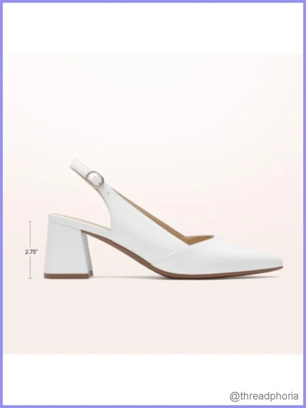Women's Slingback Chunky Heels Pointed Toe Block Heels Pumps Work Shoes
